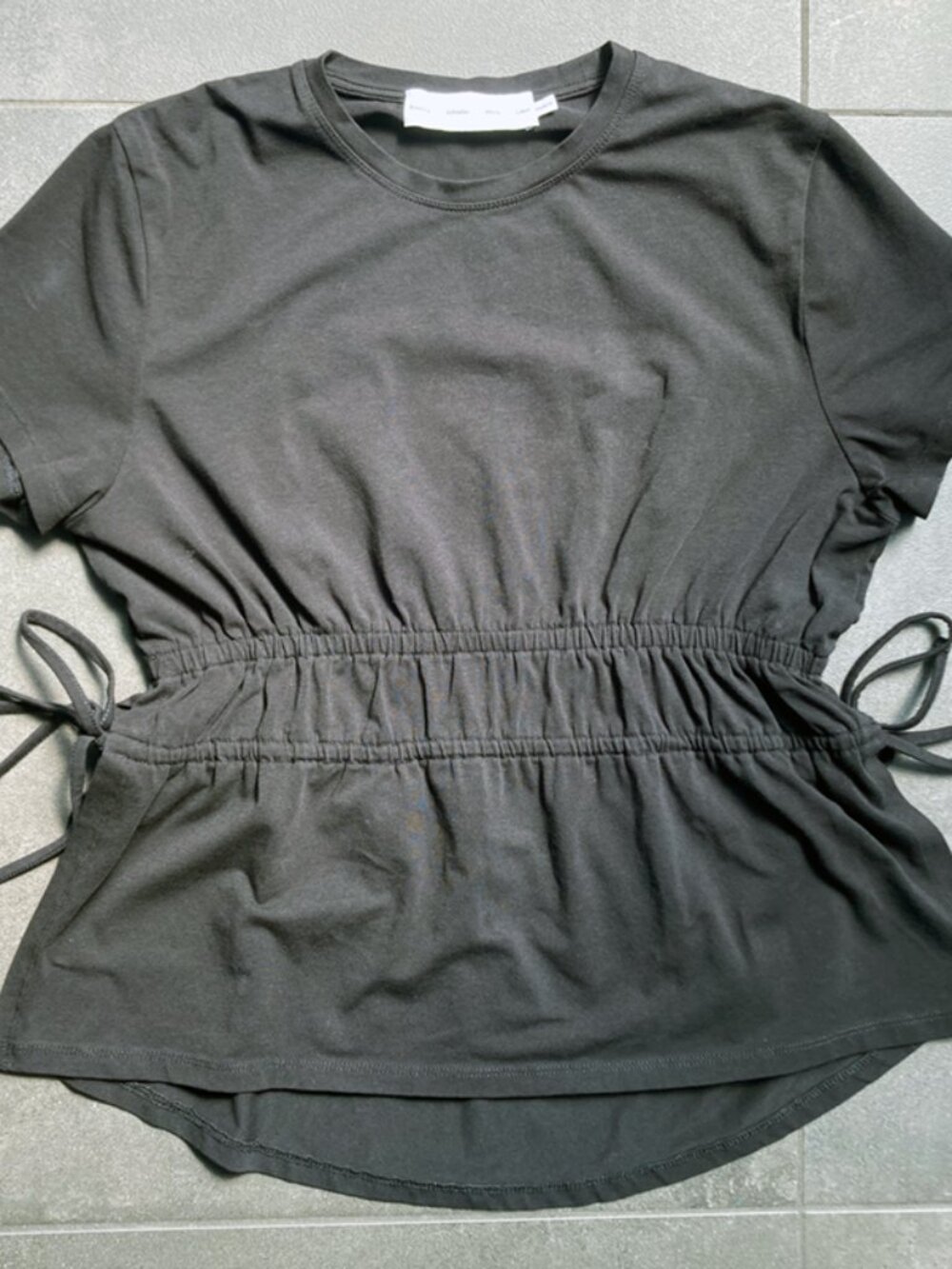 Proenza Schouler White Label ruched side-tie T-shirt Black size S